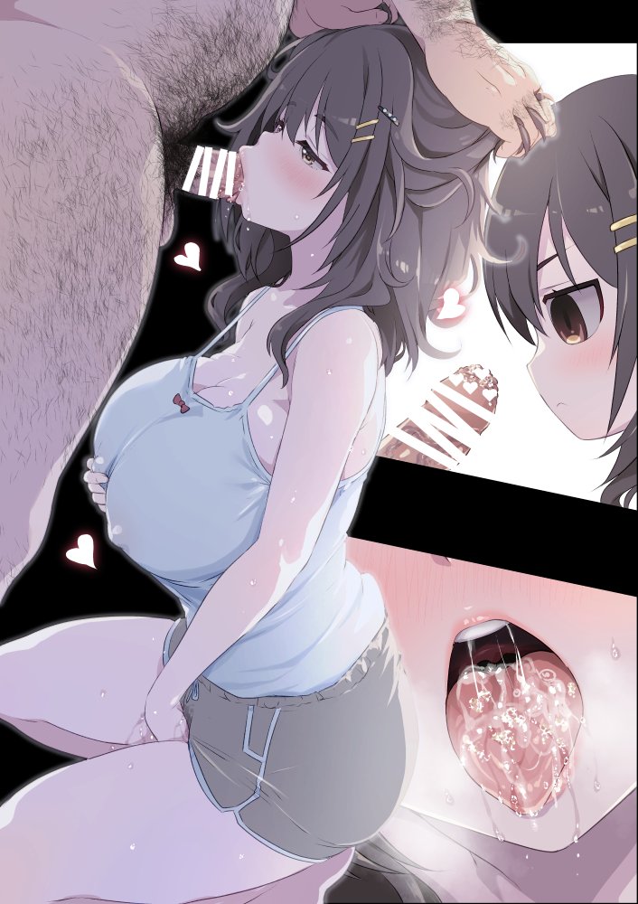 鷹の目のごとくおじさん包茎ちんぽのチンカスを見つめたと思うとパックンチョしながらオナニーしちゃう日々めし河合まこ 