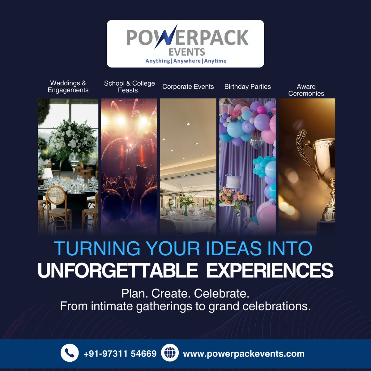 Powerpackevents's tweet photo. Every event tells a story, and we’re here to make yours unforgettable.✨
From intimate gatherings to grand celebrations,
📞 Call Us: +91 97311 54669
🌐 Visit: https://t.co/N4cAfzpj03
📩 DM us to book your next event!
#PowerpackEvents #EventManagement #EventPlanning https://t.co/UpPHi7X1Np