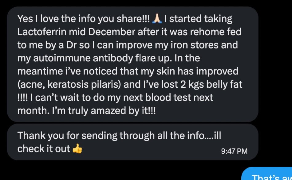 FarvingCo's tweet photo. A lot of people asking about the lactoferrin from this 14.6 cm² visceral fat reduction study.

After testing $750 worth of different brands, I found the one that works:

300-600mg daily, empty stomach, 30 minutes before breakfast.

This is what I use: https://t.co/1SvTKsFvMX aff link

95% pure. Enteric-coated.

The study used 300mg but I’ve found 600mg works faster for visceral fat reduction. Most people see waist changes around week 6-8.

Yes, it’s expensive. So is staying stuck with visceral fat that won’t budge despite perfect diet and exercise.

Critical: Purity matters. Below 95% won’t bind enough endotoxins to move the needle on visceral fat.