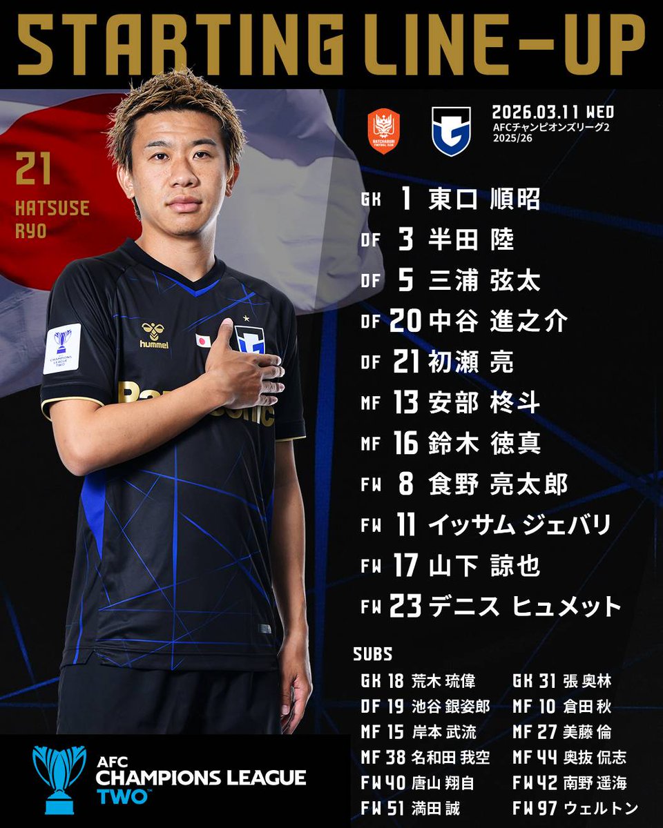 🔵𝗦𝗧𝗔𝗥𝗧𝗜𝗡𝗚 𝗟𝗜𝗡𝗘-𝗨𝗣⚫️ 🏆AFCチャンピオンズリーグ2