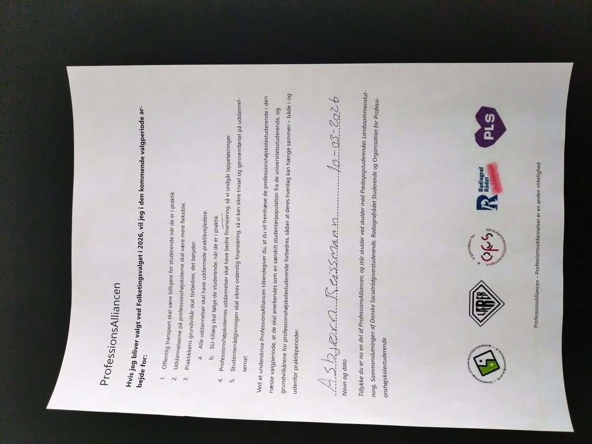 Profstuderende's tweet photo. I samarbejde med en række ungdomsfagforeninger har vi nu lanceret #Profalliance. Nu har de jordemoderstuderende også ønsket at være med på projektet! 🔥 @RosaLundEl med flere har allerede skrevet under 💪 #Glemikkeos #FV2026 https://t.co/tNrhUM2zmt