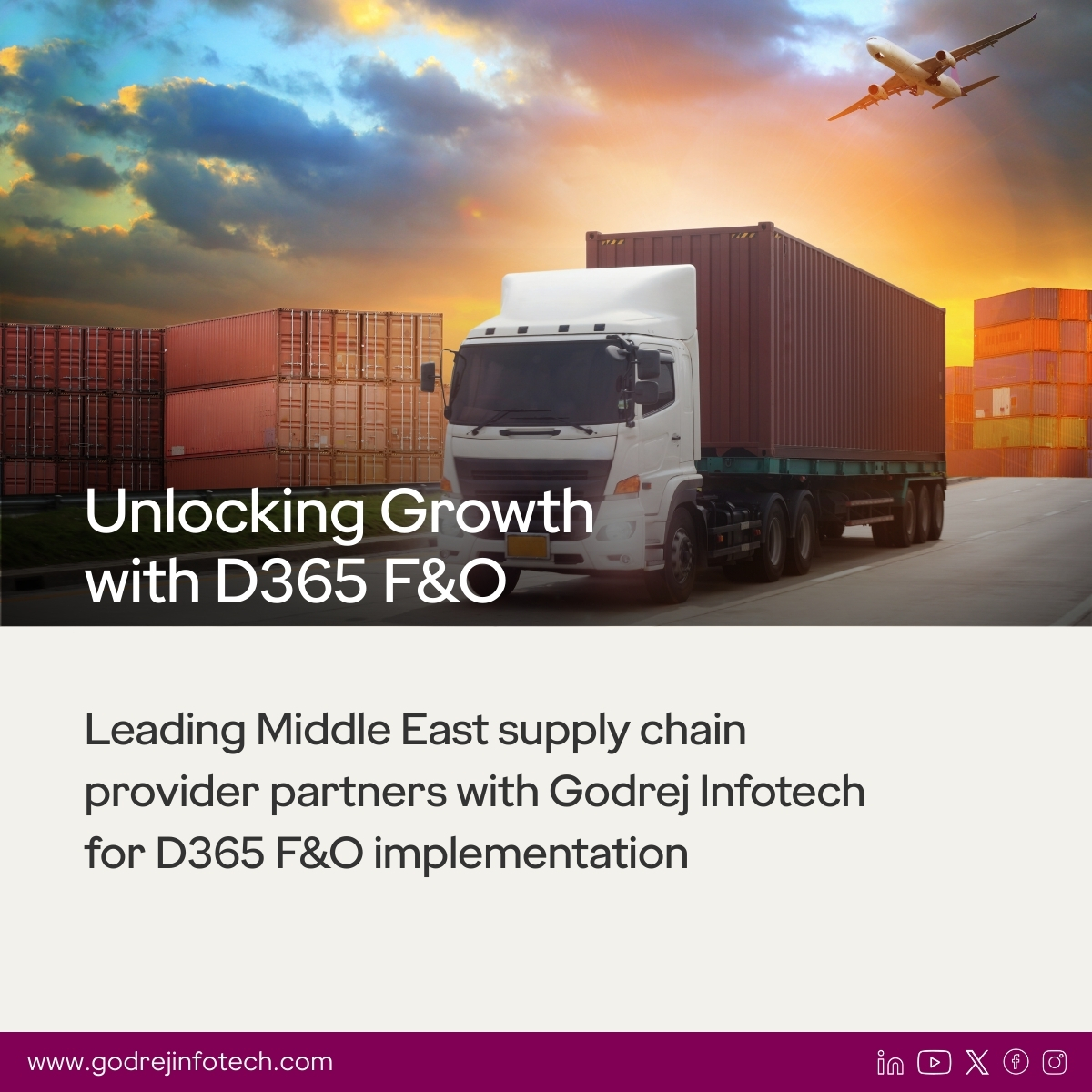<a href="/GodrejInfotech/">Godrej Infotech Ltd</a> seals deal with a leading Middle East supply chain solutions provider for D365 F&amp;O implementation! Enhancing efficiency &amp; real-time visibility across warehouse &amp; inventory ops. 
#GodrejInfotech #D365FO #SupplyChainTransformation #DigitalIndia