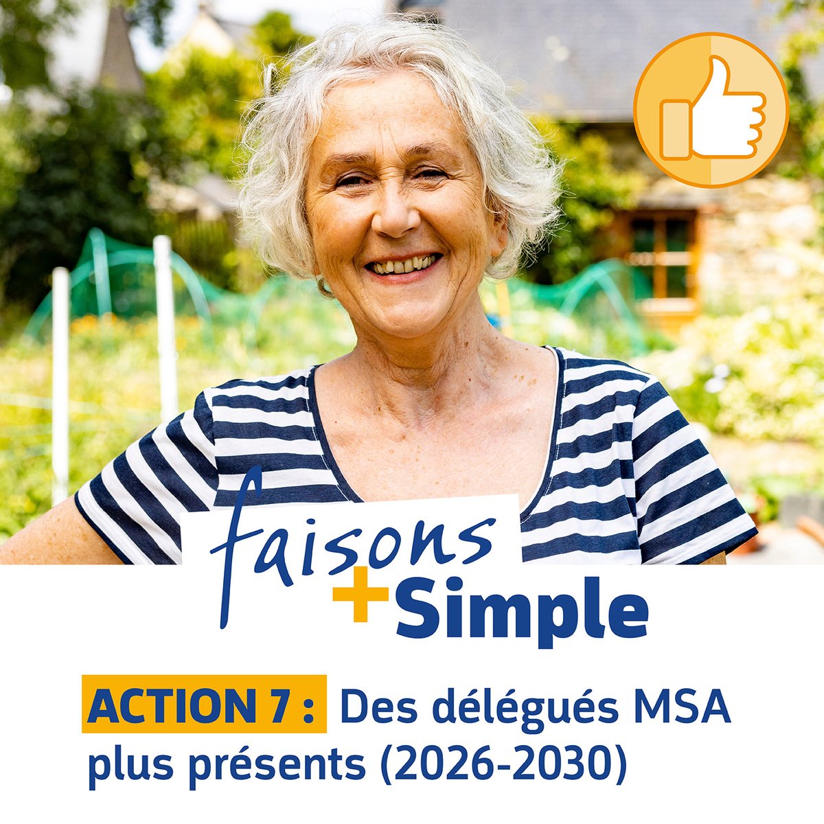 Les délégués MSA, élus tous les 5 ans, sont là pour représenter les adhérents.
🔎 Lors de la concertation de fin 2024, 56 % d’entre eux ont demandé une présence plus forte sur le terrain. La MSA répond.
Entre 2025 et 2030, leur rôle sera renforcé : + de rencontres partout en