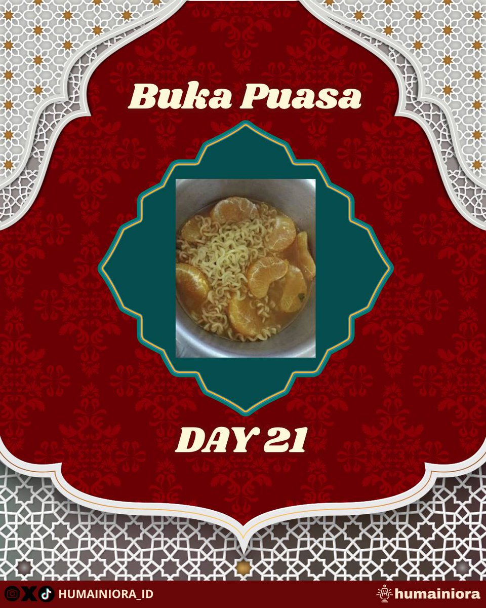 Selamat berbuka puasa!!! 

Menu #MaiBuka hari ini adalah Mie Soto Jeruk Bali✨

Kalian buka puasa hari ini pake apa gaes?? 

#MaiRamadhan
