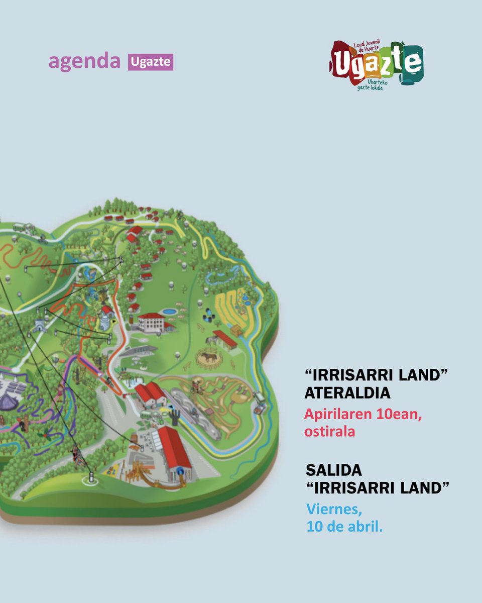 “IRRISARRI LAND” ATERALDIA
huarte.es/eu/gazteria/ir…

SALIDA “IRRISARRI LAND”
huarte.es/juventud/salid…