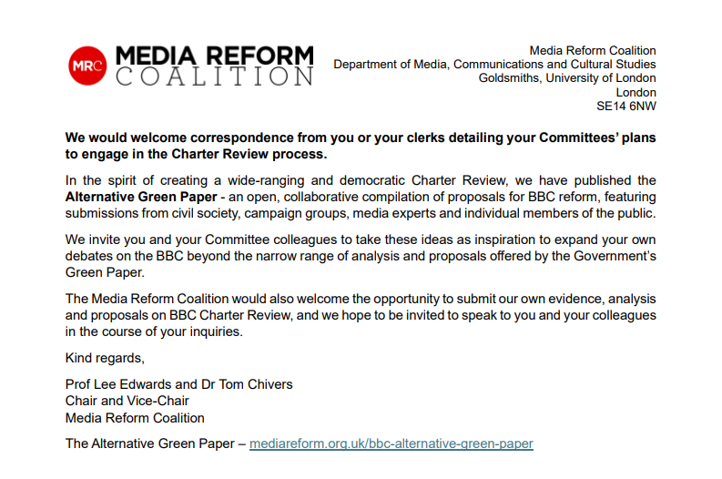 Media Reform Coalition tweet media