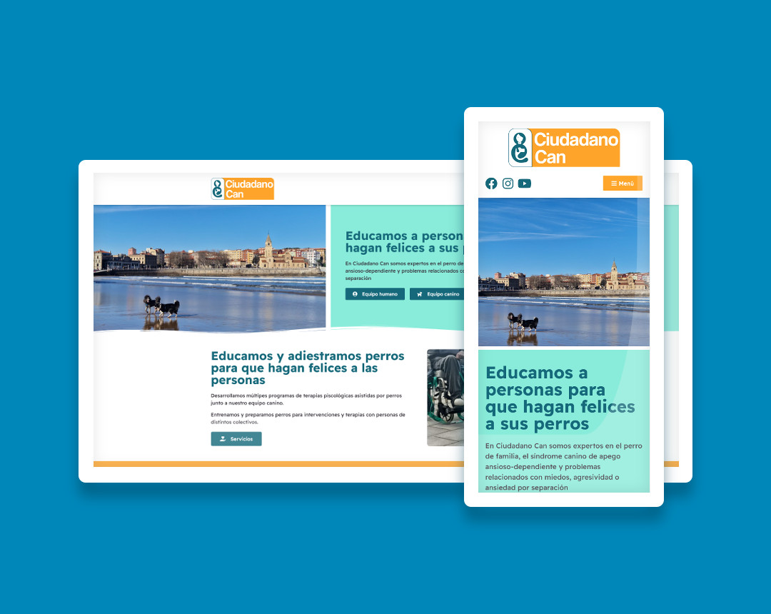 bittia's tweet photo. Educar y adiestrar a un perro 🐩 es fundamental tanto para su bienestar como para el de quienes lo rodean,  más aún en una ciudad tan pet friendly como Gijón.

Ciudadano Can confió en Bittia para crear su nuevo sitio web: https://t.co/kd8cFwJDxD https://t.co/Os4OrzlT5S