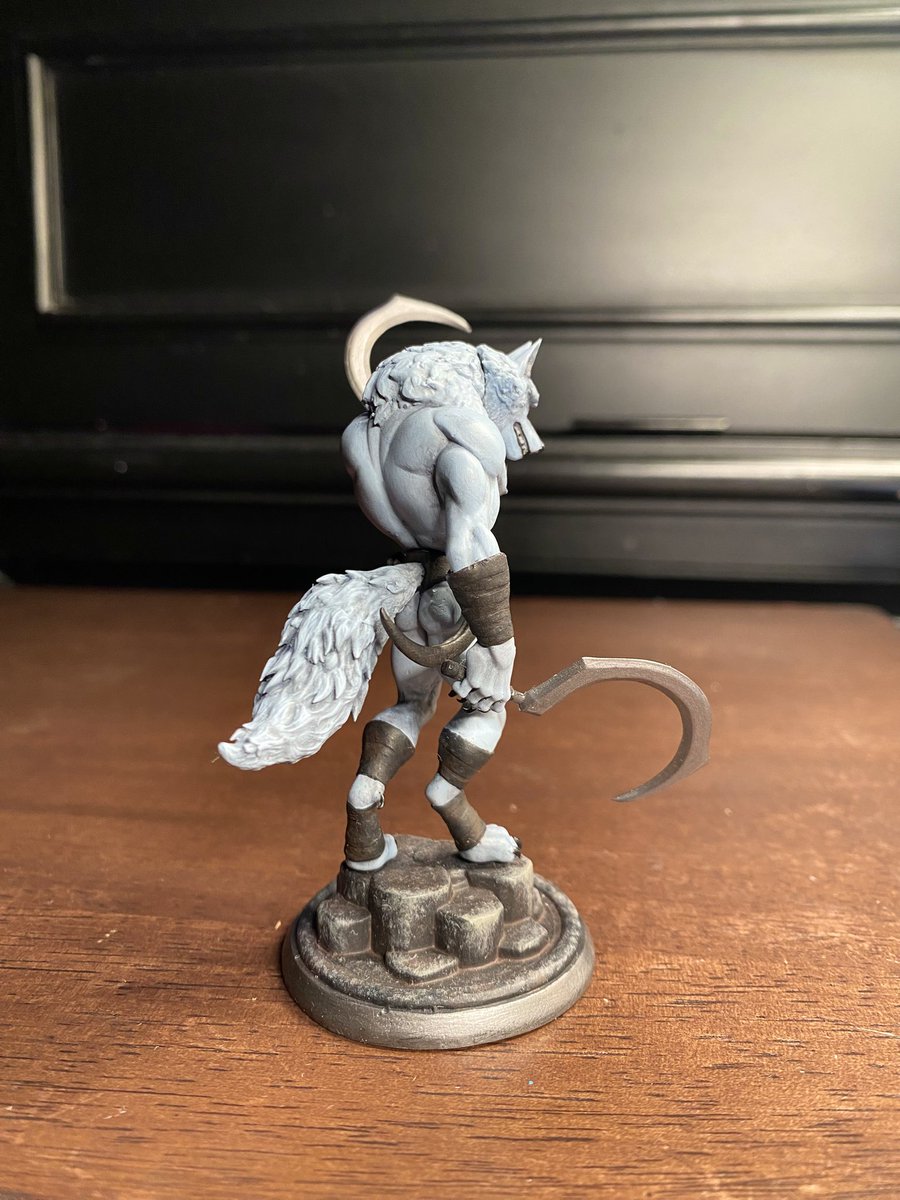 saucyeel's tweet photo. What I'm doing when I'm not working on pins 🐺 

I found this sexy model kit of my favorite sadistic wolf and couldn't wait to put it together and paint it 🎨 🖌️ 

#thelastwish #pussinboots #furryart https://t.co/N9Icn544Pz