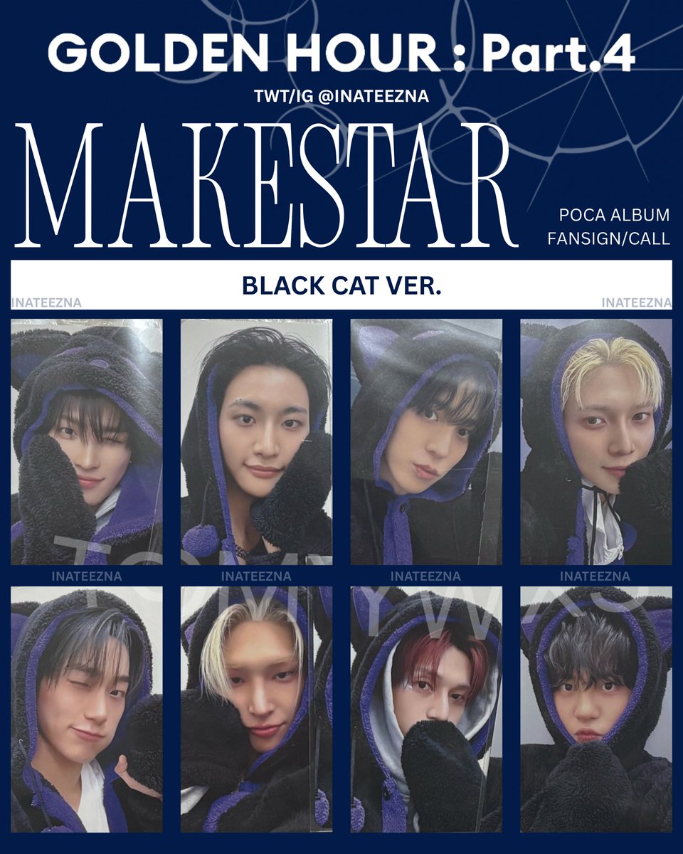 【MAKESTAR 4.0】ATEEZ GH4 トレカ poca album ATEEZ [GOLDEN HOUR : Part.4] GH4 Photocard PC Makestar Fansign