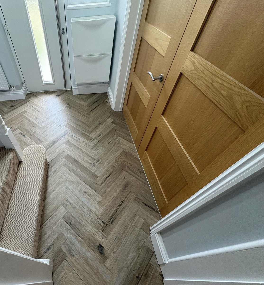 AkaFlooring's tweet photo. Herringbone flooring superbly fitted by Kieran of @AkaFlooring 🤩 https://t.co/7O5OcrFuZ2
