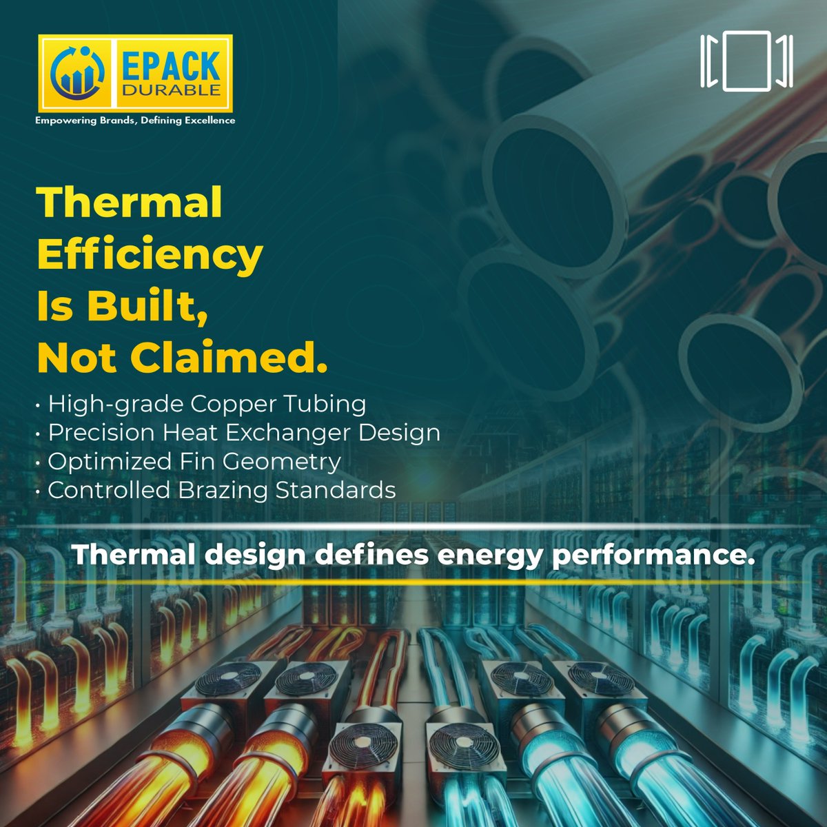 epack_durable's tweet photo. Real appliance performance starts with the right components.

• Copper Tubing &amp; Heat Exchangers
• Cross Flow Fans
• PCB Architecture
• Precision Structural Parts
At Epack Durable, performance is engineered from the core.
#OEM #Manufacturing #EpackDurable https://t.co/tsI78Ybz82