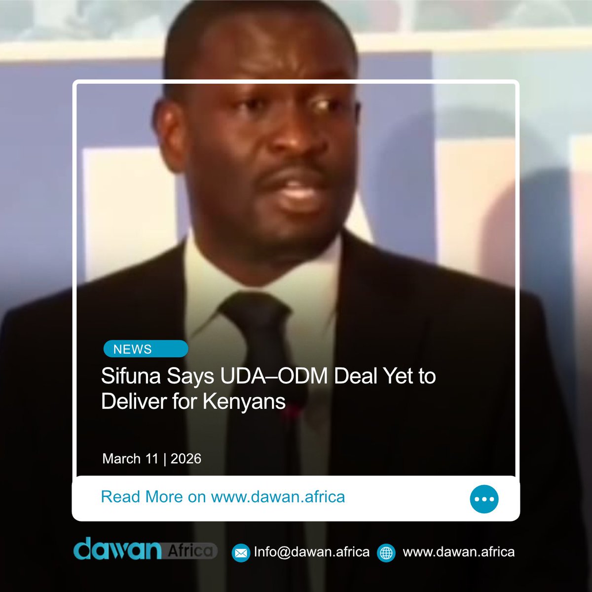 DawanAfrica's tweet image. Promises made, promises stalled, has the UDA–ODM pact failed Kenyans?

His faction claims Kenyans are being misled about progress on reforms, governance, and accountability. The debate now centers on whether the deal is genuine or political theatre. #KenyaPolitics #UDA #ODM

Read
