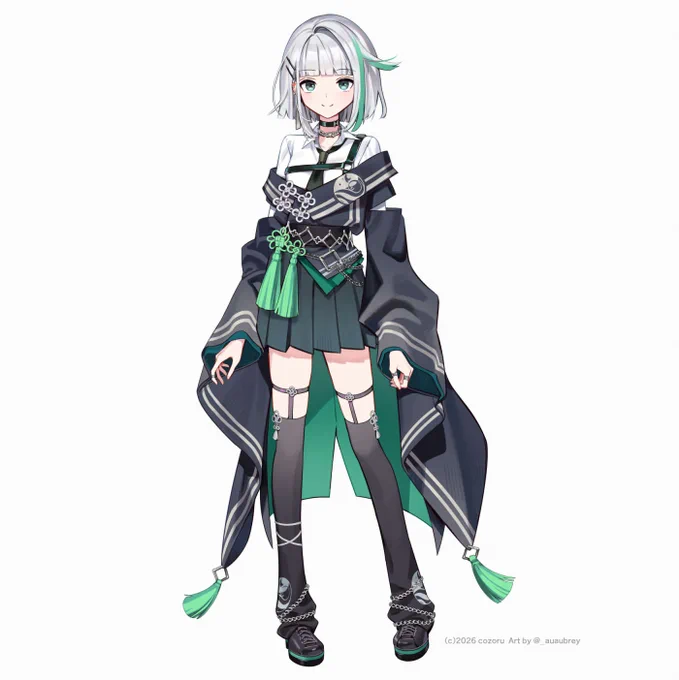 cozopro所属のIRIAMライバー、黒瀬様(#kurosel223)のお姿を担当させていただきました。和+現代なデザインのお仕立てです!かわいさとクールさのさじ加減を大切にしました