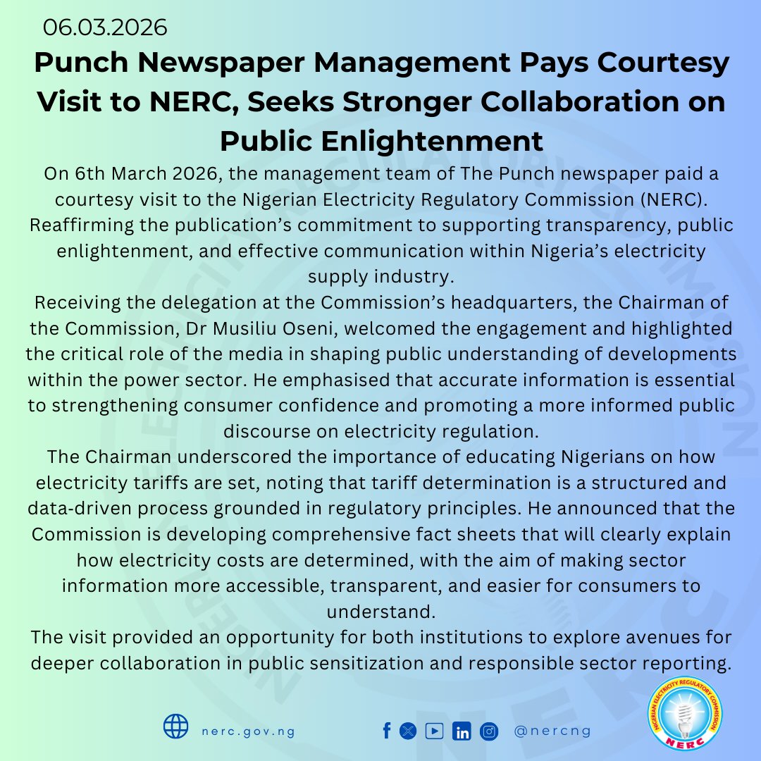 NERC Nigeria tweet media