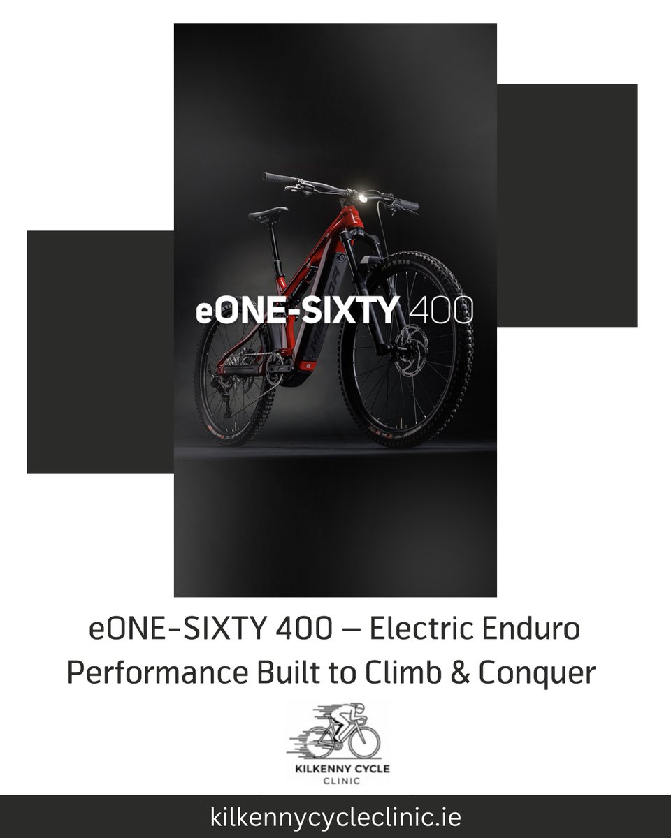 ClinicKilkenny's tweet image. If you love enduro but want to ride further and climb easier, the eONE-SIXTY 400 changes the game 🚵♂️⚡

#eonesixty #emtb #kilkennycycleclinic #meridabikes #shimanoep6 #ebikeireland #enduroelectric #mountainbikeireland #climbfaster #morelaps

🌐 kilkennycycleclinic.ie