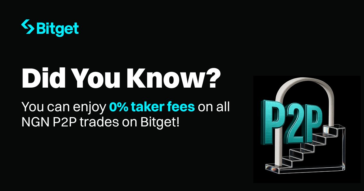 Day 2️⃣: Did you know you can enjoy ZERO taker fees on #BitgetP2P?? 😳

 📍 Learn more: bitget.site/support/articl…
⏳ RT to boost chances!