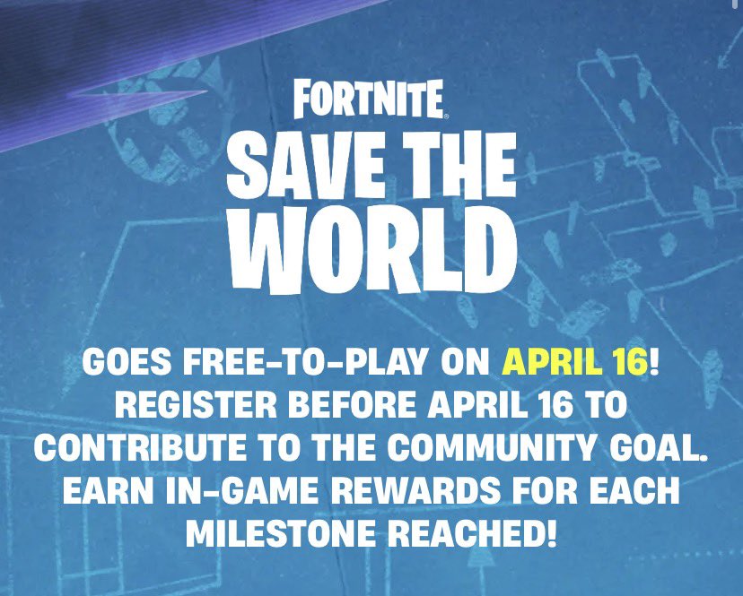 OFFICIAL: SAVE THE WORLD IS GOING FREE TO PLAY ON APRIL 16 + AVAILABLE ON NINTENDO SWITCH 2 ‼️

Almost 8 years later, it finally happened 😭