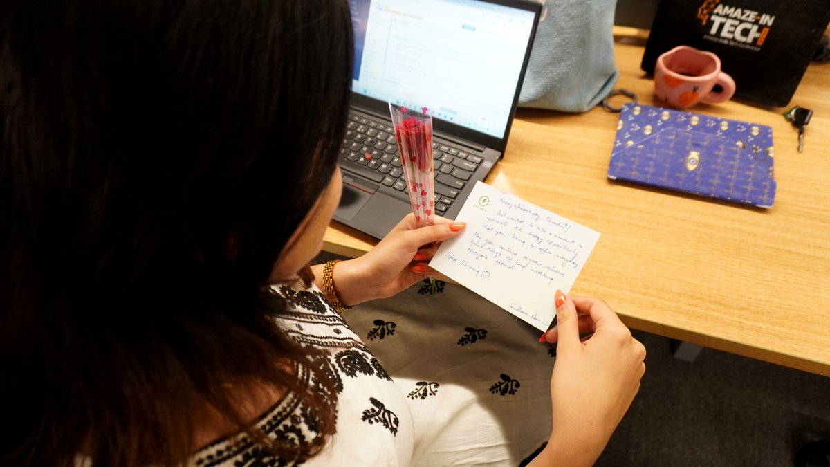 bolt_earth's tweet photo. This #WomensDay at @Bolt_Earth, appreciation came with a personal touch. πΉ
Our managers wrote handwritten notes for the amazing women on their teams - paired with a rose and heartfelt words.
#BoltEarth #EVCharging #LifeAtBoltEarth #WomensDay2026 #WorkCulture https://t.co/h87XZ7WaA7
