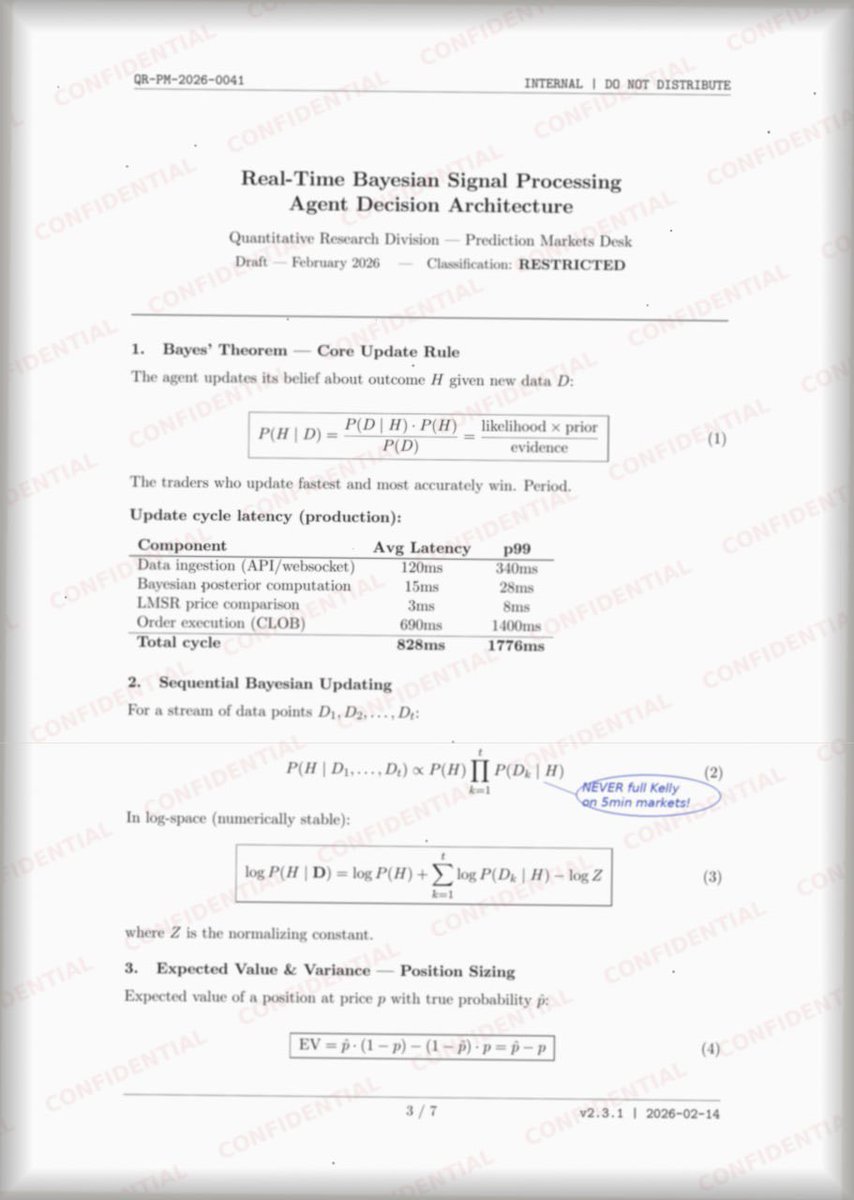 leaked formulas earned $300k+/year on polymarket

i was skeptical when i found these 2 pages of formulas

but i asked my OpenClaw to build me a polymarket bot

2 hours later, i saw "MVP ready"

it’s been running for 4 days now

~$135/day

i attached the documents

curious what