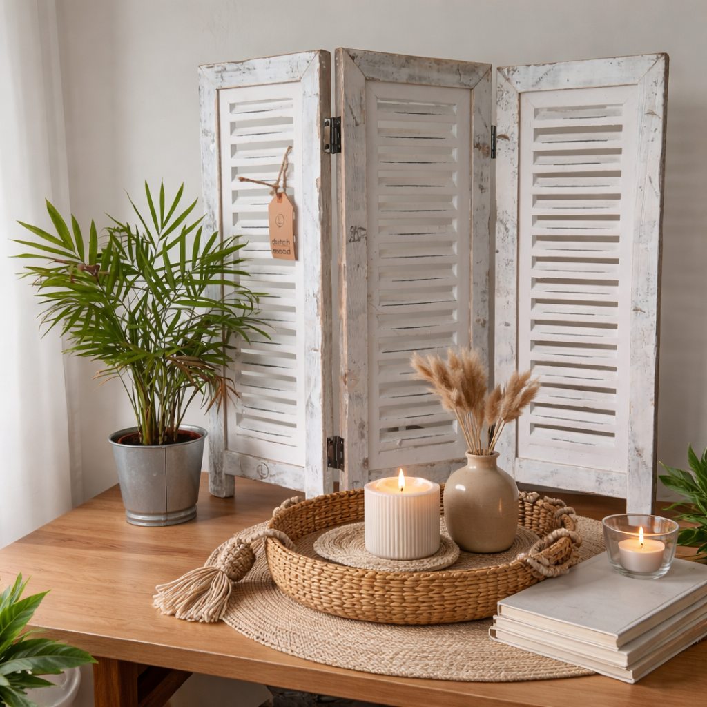 Bekijk dit raamscherm in onze webwinkel Canvasscherm. bit.ly/4fEbxiR #raamscherm #shutter #vensterbank