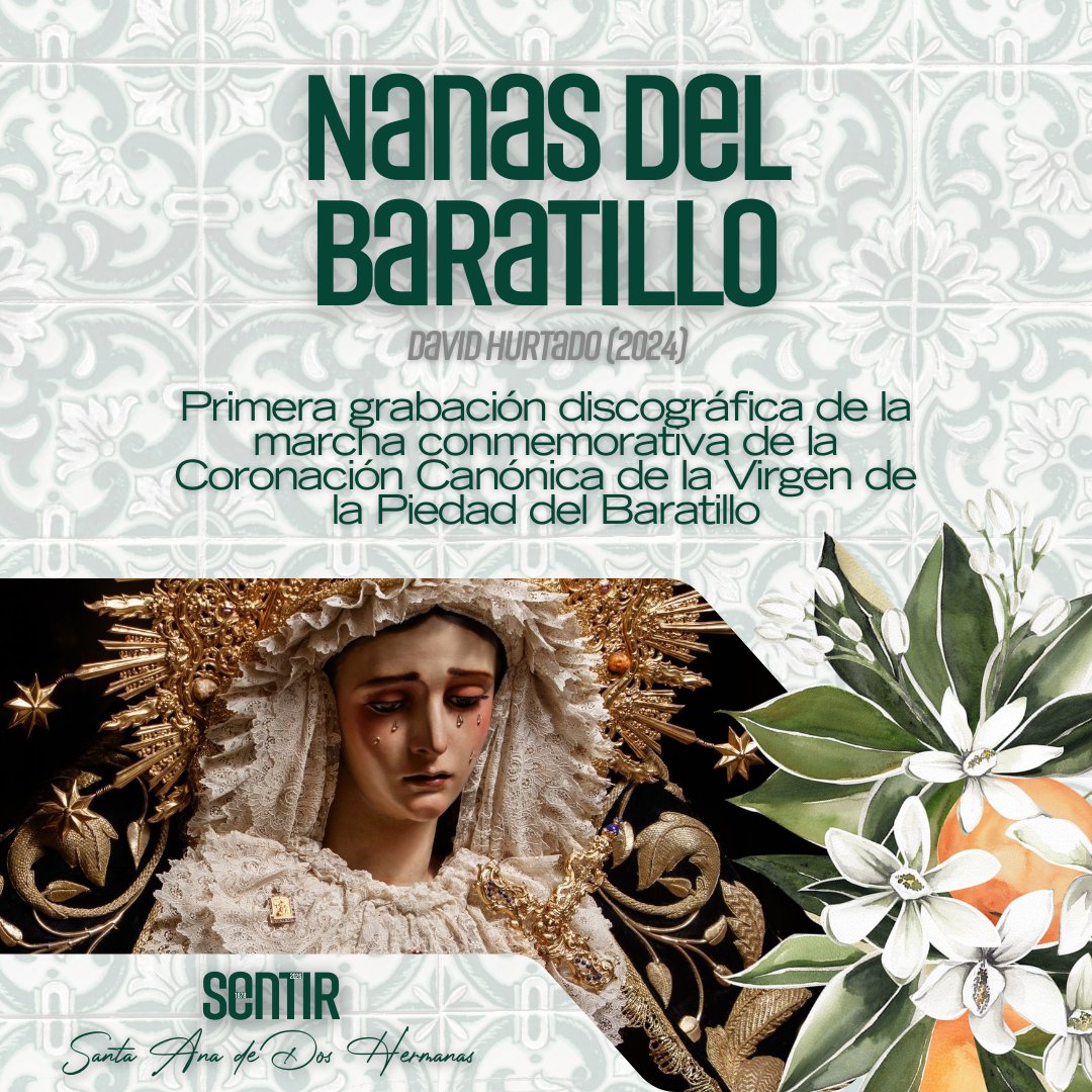 BMSantaAna's tweet image. 🎼 #Sentir también es reconocer el talento de nuestra tierra.

Marchas firmadas por compositores sevillanos que hoy forman parte del presente de la música procesional.

💚 La Virgen del Dulce Nombre (@DanielAlbarran_)
💚 Nanas del Baratillo (@DHurtadoT)
💚 Valme Coronada