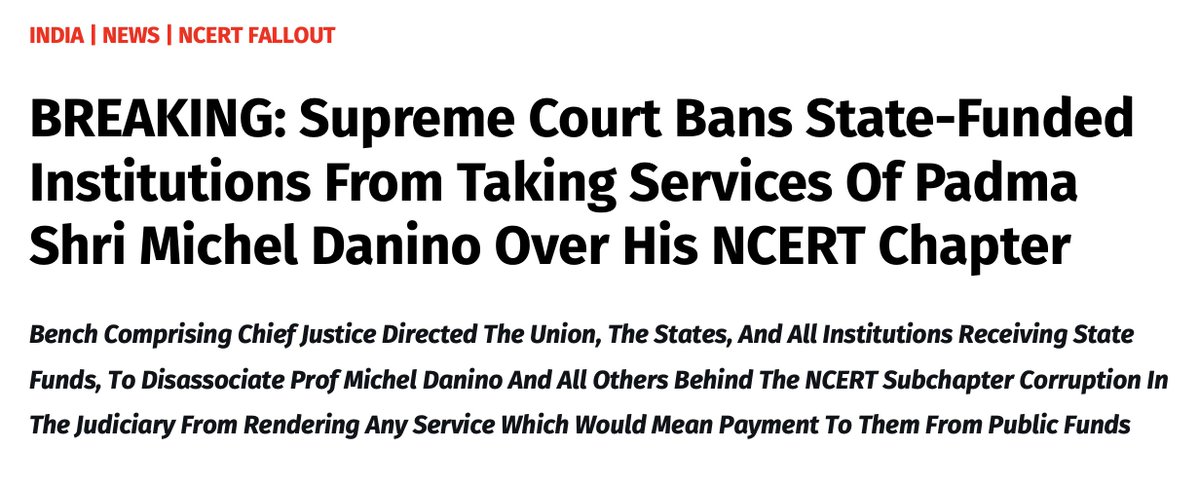A blatant overreach that mocks the very principles of justice - this is exactly what Emergency looks like, except that this time round the unelected have declared it.

On this, one of the darkest of days in the history of Indian Judiciary, I stand with Michel Danino. Always will.