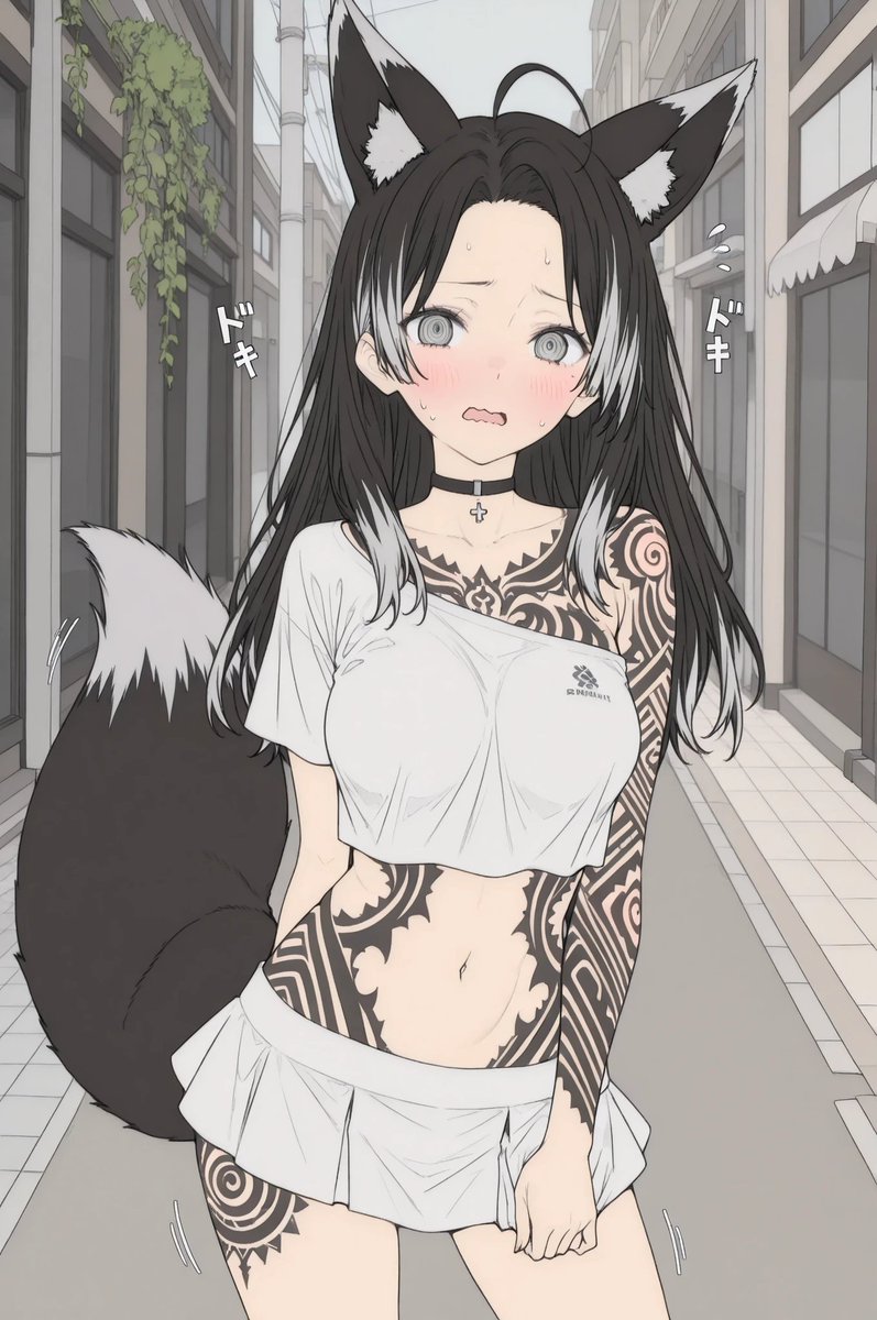 shrimp7436's tweet photo. おでこ見せると印象変わる
long hair,forehead,hair behind ear, multicolored hair,ahoge
#乙乃音　#おでこ　#AIイラスト https://t.co/B3DR732hrr