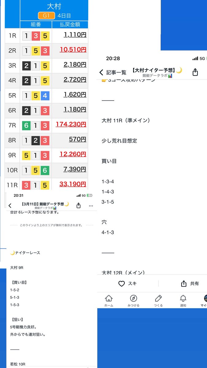 SarahWeavea's tweet photo. 大村9R
5-1-3🎯12,260円
大村11R
3-1-5 🎯 33,190円

荒れ目想定ドンピシャ。

この買い目
noteに出してました👇

ナイターの勝負レースまだあります。

#競艇
#ボートレース
#競艇予想 https://t.co/An08yFzFaa