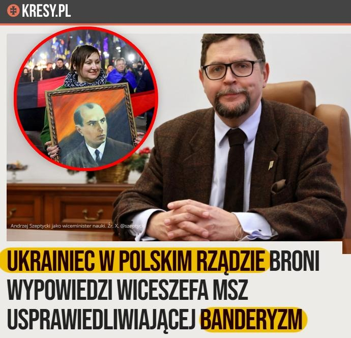 Kolejny przedstawiciel rządu Tuska broni Banderowców!

Plują nam w twarz na każdym kroku!

Najpierw wiceszef MSZ Władysław Teofil Bartoszewski stwierdził w wywiadzie radiowym, że „dla Ukraińców Bandera ma zupełnie inne konotacje niż dla Polaków”. W jego ocenie nie ma powodu do