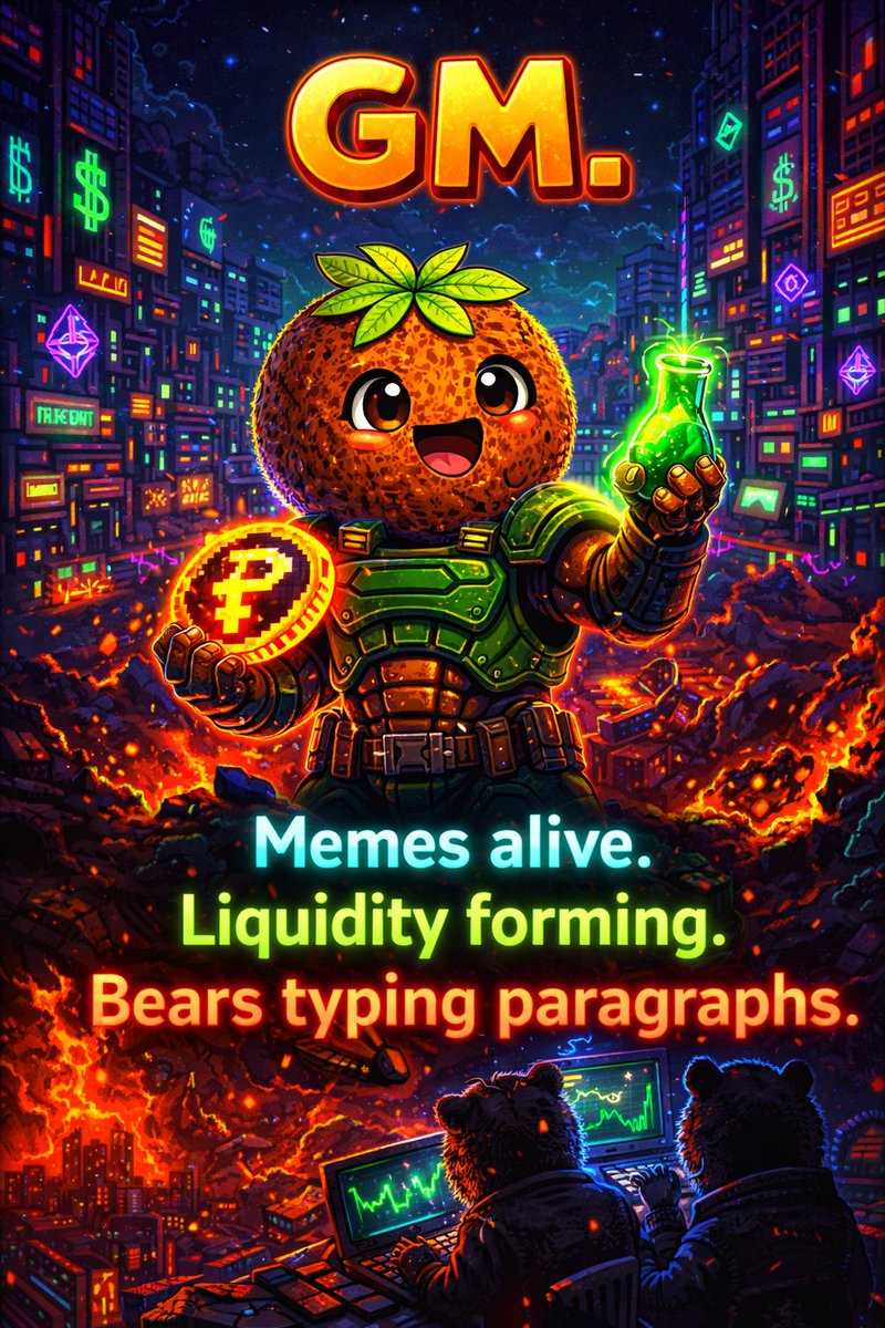 PixelPalmonSol's tweet image. Start with a #GM

#Prayer, kids #ready for the day. #Liver and #onions with #eggs, #vitamins and #mineral #water, #coffee #black, @LiquidDeath #energy, #strawberry #banana #geek bar. Sitting on #bags of $ASS and drumming up ideas for your own #memecoin #dreams and preparation for