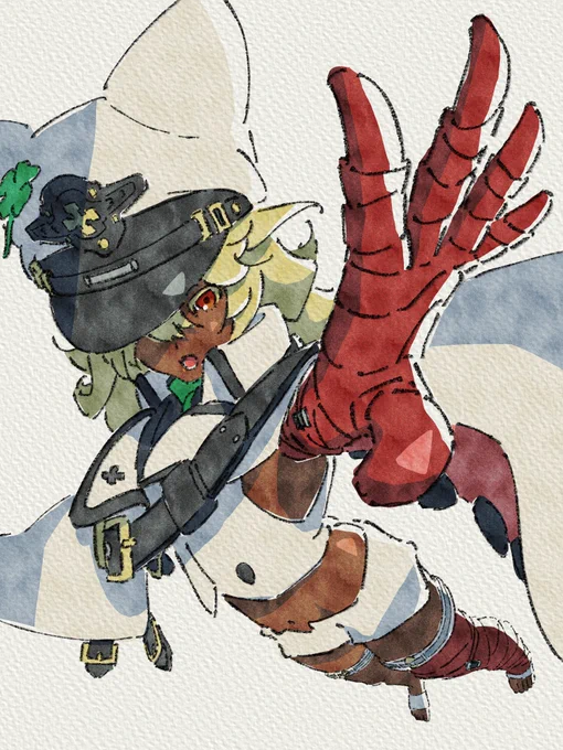 ギルティギアストライヴのラムレザル描きました #GGST