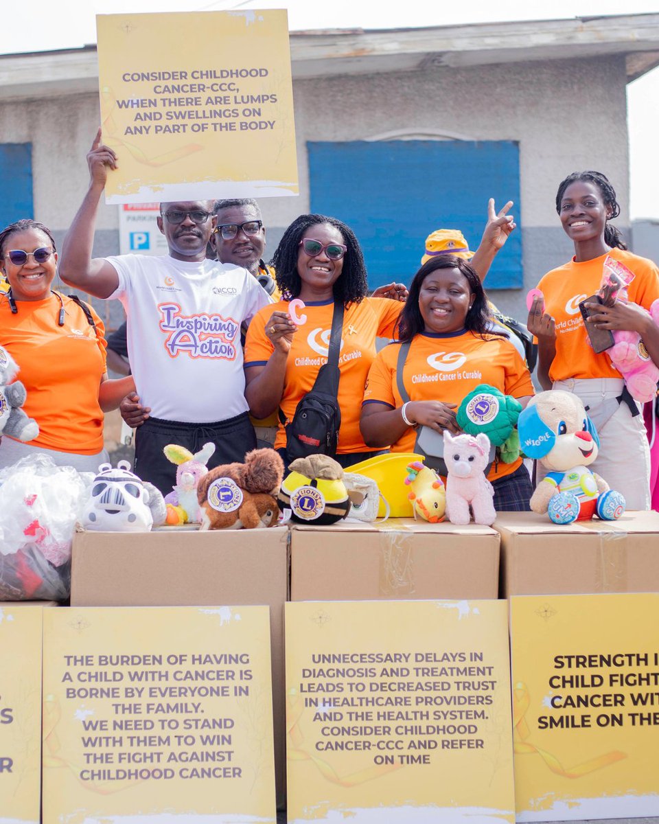 WChildCancer's tweet image. For #ICCD, the World Child Cancer Ghana team mobilised communities, clinicians, partners and media nationwide.

The impact:
2,800+ people reached through community outreach
National coverage across 14 media platforms
1,000 soft toys donated to support children in treatment