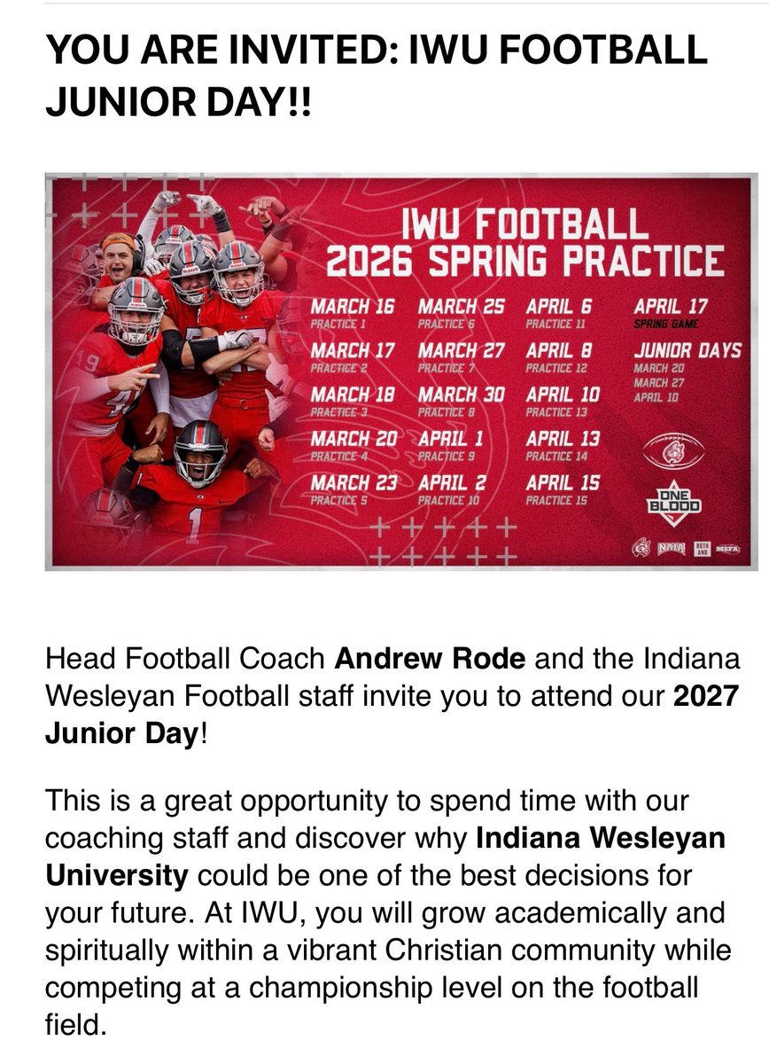 GageClanin's tweet photo. Thank you @drewengels and @Coach_Rode for the junior day invite looking forward to it. https://t.co/V4RNMNDaa8