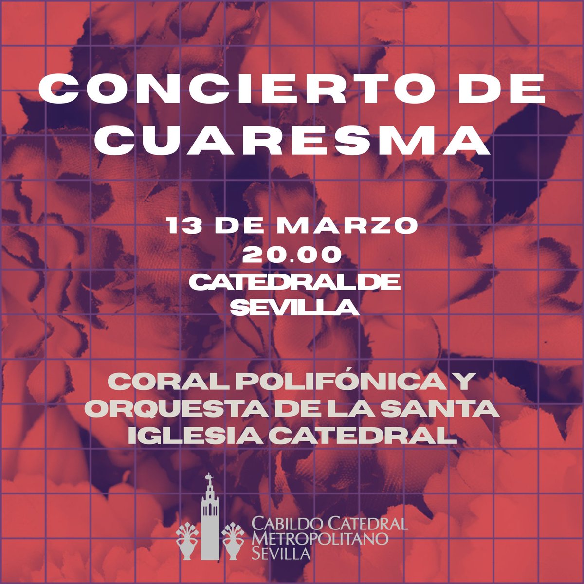 CatedraldeSev's tweet photo. Concierto de Cuaresma en la Catedral de Sevilla.

Este viernes, la Coral Polifónica y la Orquesta de la @CatedraldeSev ofrecerán un concierto dentro del programa musical y litúrgico del templo.

🕗 20.00 h (acceso desde 19.30 h)
🎟️ Acceso gratuito con invitación.
Recogida en recepción de la Catedral (11.00–17.00 h).

#CuaresmaSevilla26 #Sevilla #Concierto