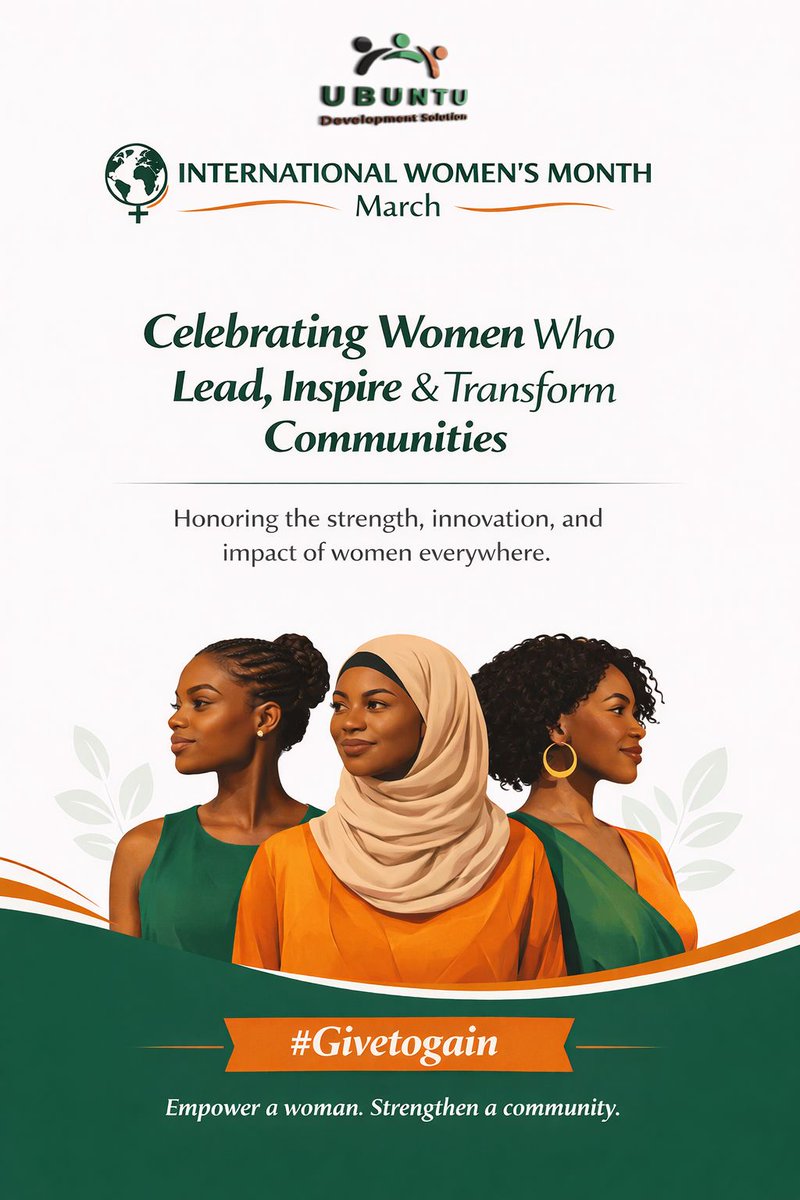UbuntuSolution's tweet photo. This International Women’s Month (#GiveToGain), we celebrate being a 100% women-owned and women-led organization. We champion female social entrepreneurs, foster inclusive workspaces, and inspire collaboration that drives sustainable change across Sub-Saharan Afr https://t.co/lGQUPfT2a1