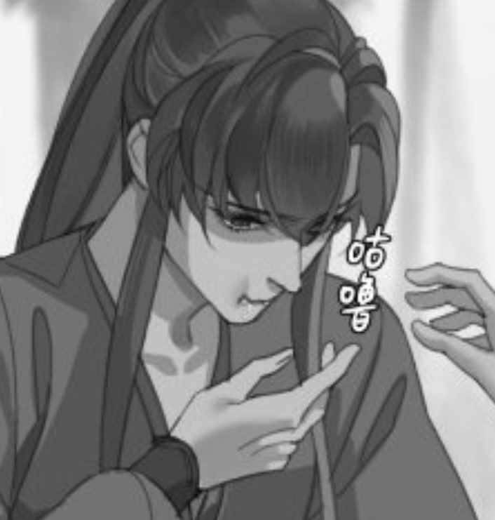 azhanxian's tweet photo. tenho um grande fascínio pelo wei wuxian que se dizia hetero mas na primeira oportunidade caiu de boca no sabugo de milho do lan wangji e engoliu a porra dele como se fosse milkshake de baunilha https://t.co/K3qn41JT4D