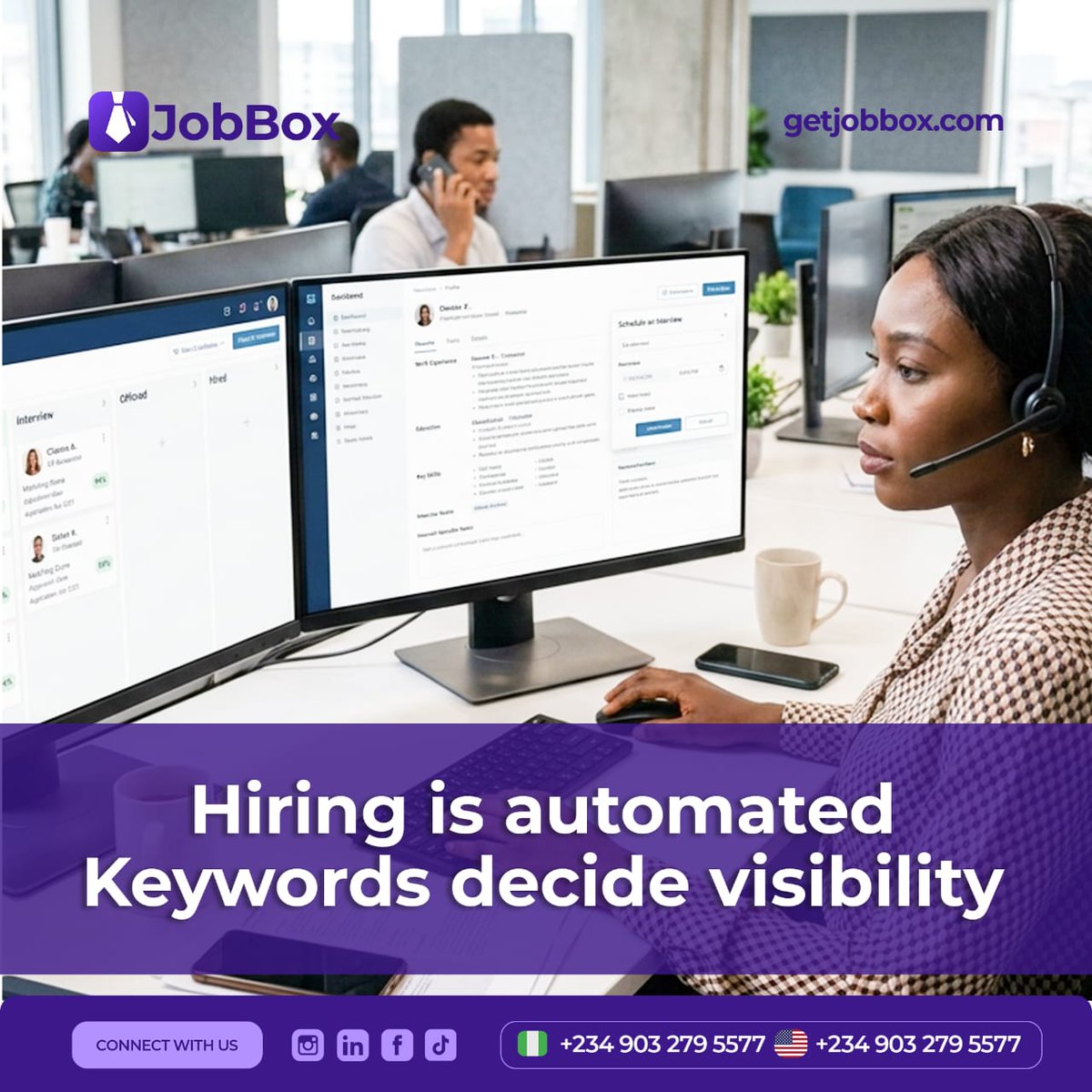JobBoxAI's tweet photo. If your CV isn't optimized for the ATS, you're invisible to recruiters. Being "qualified" isn't enough when hiring is automated. 

  Rank higher and get seen today.

 Book your session: 🔗 https://t.co/x4so4dFD2f

 #CareerAdvice #JobBox #JobSearch #ATS https://t.co/rvTcZEIagZ