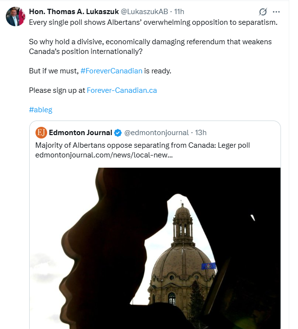 ChrisB91377931's tweet image. Like to reply back to this communist supporter but we are blocked from having an intelligent discussion of course.  @LukaszukAB is against democracy and for censorship.  Alberta will be break free, the people will demand it. 
 #freedomofspeech #IndependenceNothingLess