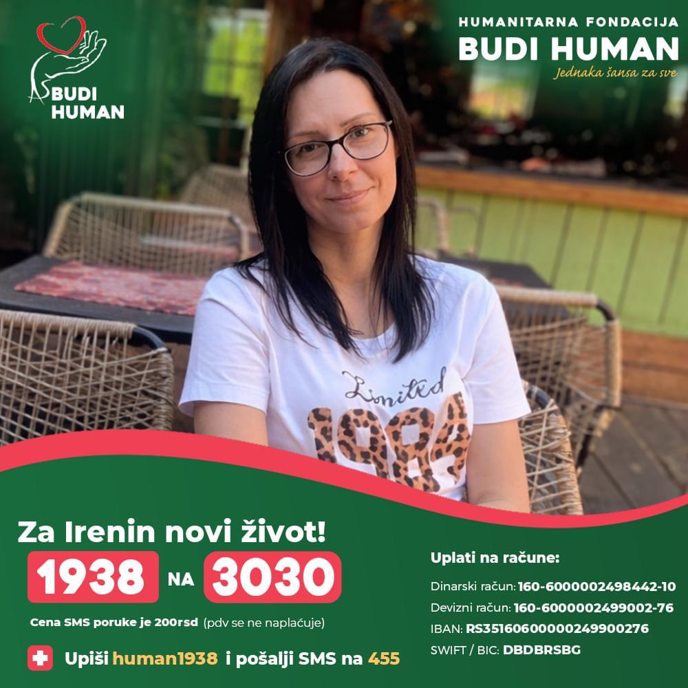 Ko može sms 1938 na 3030
Žena koja godinama pomaže drugima sada treba pomoć.
RT