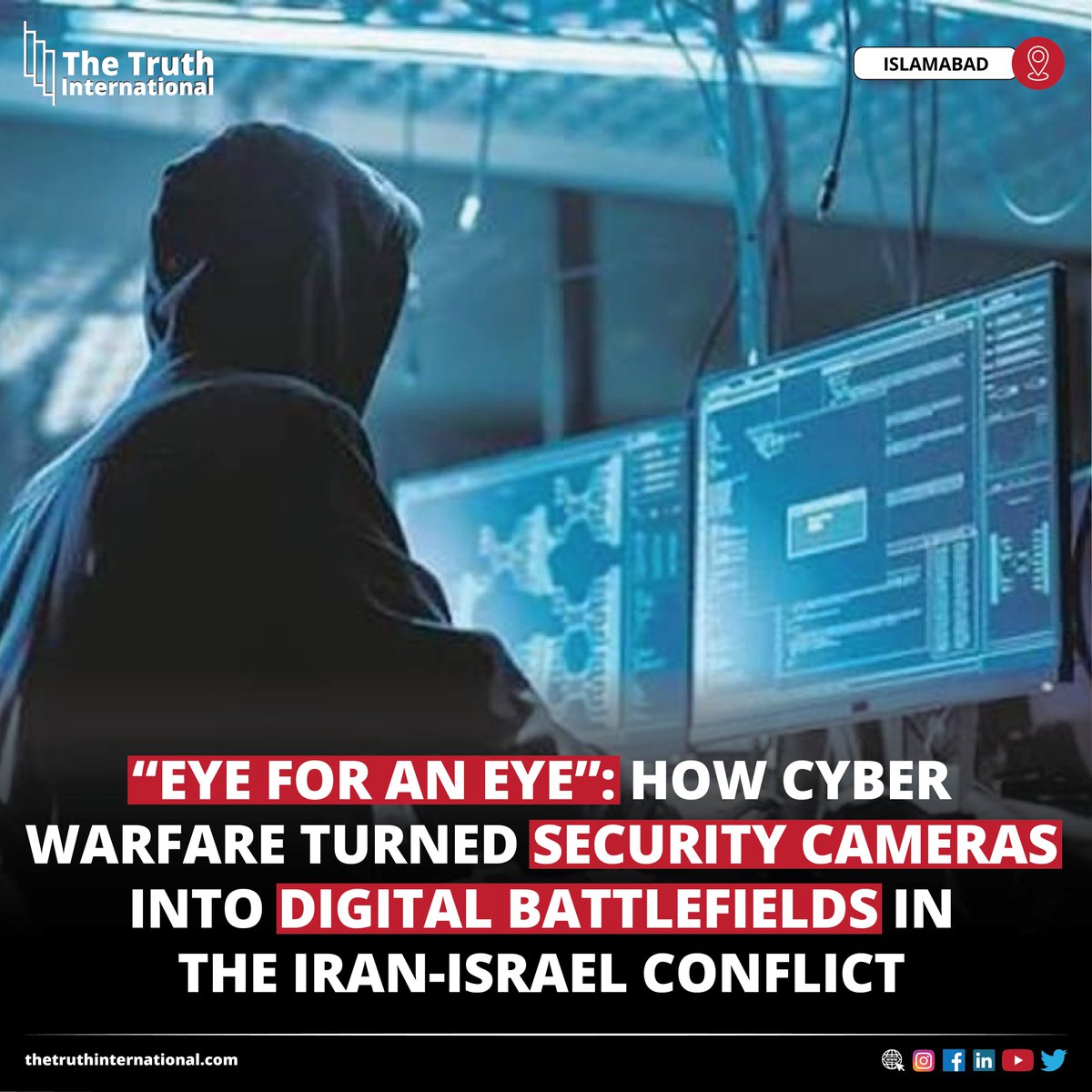 ttimagazine's tweet image. “Eye for an Eye”: How Cyber Warfare Turned Security Cameras into Digital Battlefields in the Iran-Israel Conflict

CLICK HERE: thetruthinternational.com/eye-for-an-eye…

#EyeforanEye #CyberWarfare #SecurityCameras #Digital #Battlefields #Iran #Israel #Conflict #Islamabad #TTI