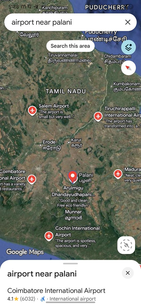 gowtham_1609's tweet photo. @TRBRajaa @CMOTamilnadu @mkstalin Around 2000 acres of government + private land available which are 75% dry land,in that area at least 1000 acres eligible for Sipcot near palani to dharapuram road/Around thalaiyam
 From palani 3 International Airport(100km) there Kovai/Madurai/Trichy
 @r_sakkarapani @IPSenthil https://t.co/IA2BPHcNdi