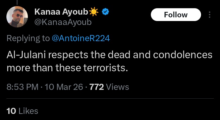 gdk9933's tweet photo. @iAmHaks This video doesn't show any involvement of the revolutionary youth nor does it show anyone "firing in the air" all the accounts pushing this narrative are vehemently anti-YPG/PYD. This seems like a coordinated campaign and the account you quoted directly praised Julani. https://t.co/Q6pkwJNs6C