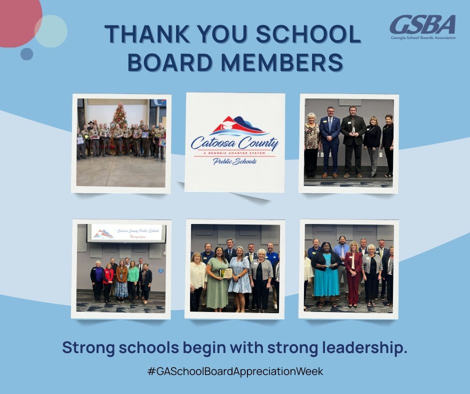CatoosaSchools's tweet photo. We appreciate our school board members because they listen, advocate, and govern with the best interest of our students at heart. We celebrate their leadership and service for the students of Catoosa County!
#GASchoolBoardAppreciationWeek #SupportPublicEducation #ECEDWE https://t.co/VfAOZjRFMB