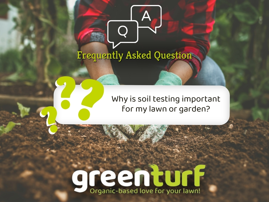 GreenTurfCT's tweet photo. FAQ 🧪 Why is soil testing important?

Soil testing shows what’s happening below the surface—nutrients, pH, and soil health. GreenTurf uses results to apply the right organic treatments exactly where needed, helping lawns and gardens grow stronger, healthier, and more consistent. https://t.co/iahDUOu2G7