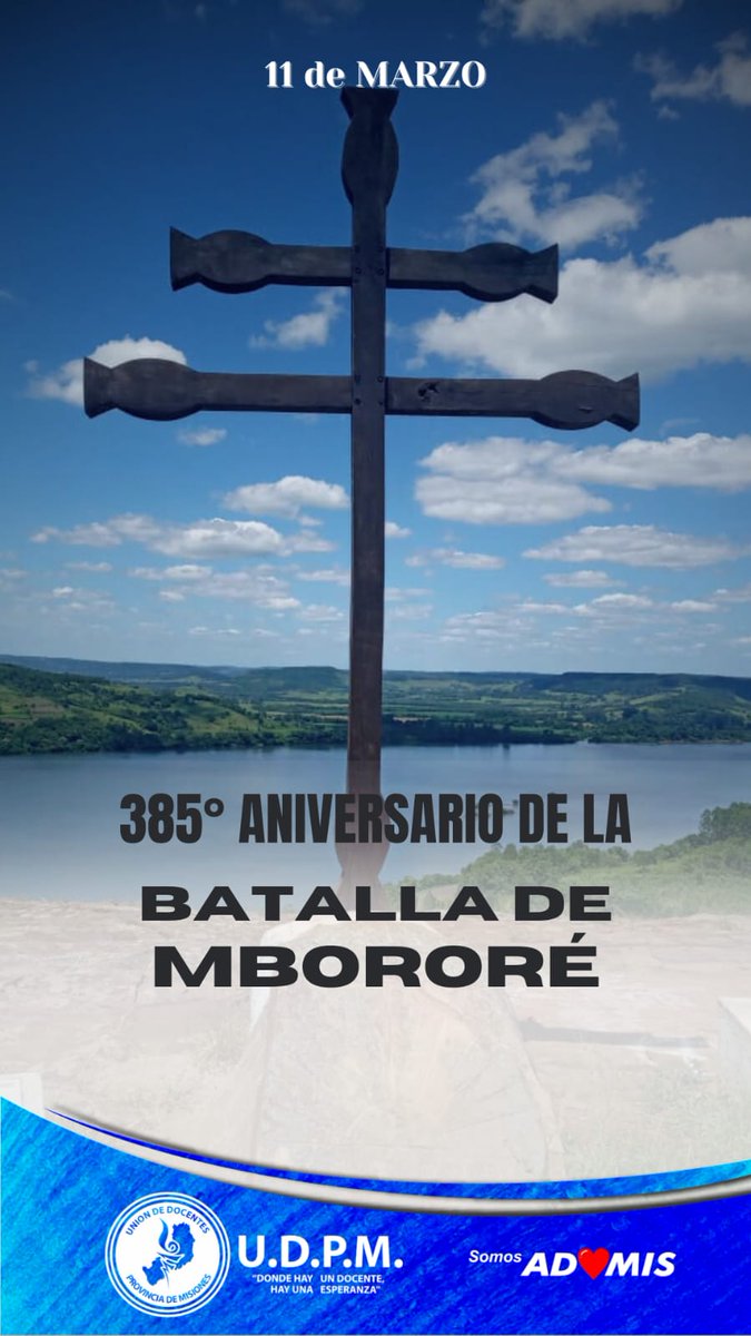 Recordamos hoy la Batalla de Mbororé, donde los guaraníes que habitaban las Misiones Jesuíticas defendieron nuestro territorio. 🙌