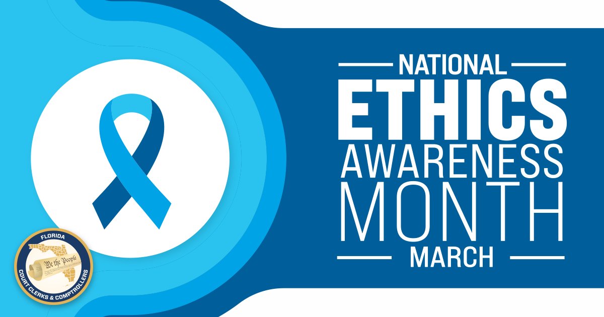FloridaClerks's tweet image. National Ethics Awareness Month highlights the importance of integrity, transparency, and accountability. 

Florida’s Clerks of Court uphold these principles every day to maintain public trust.

#FLClerks #EthicsAwareness #IntegrityMatters #Accountability #Transparency