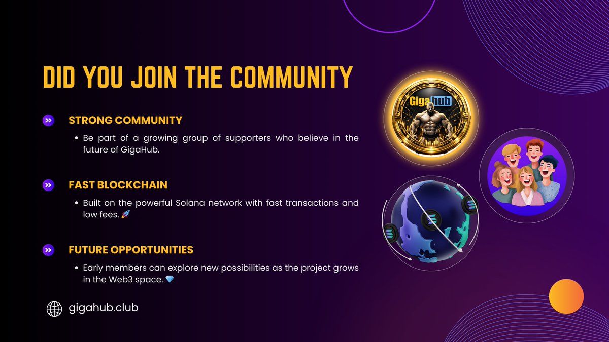 Did you join the GigaHub community yet? 👀

Here are 3 reasons why you should: a strong and growing community, fast transactions on the Solana blockchain, and exciting opportunities as the project continues to grow in the Web3 space. 🚀

🌐 gigahub.club

💬