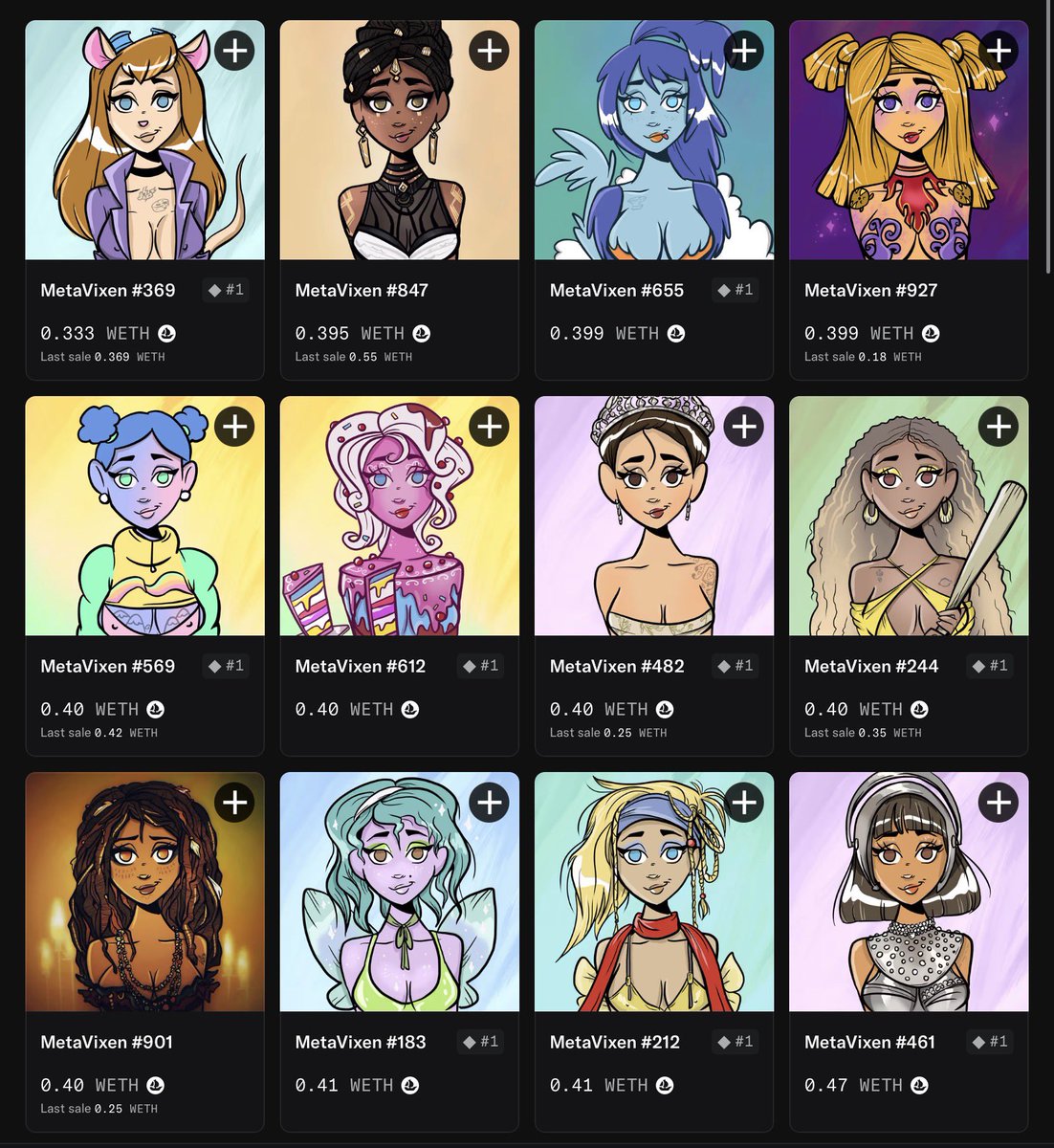 MetaVixensNFT's tweet image. New Vixens are coming - but if spooky babes are not your cup of tea, don’t forget the Secondary Market - currently filled with cute, playful or yummy Vixens! 🩷

Link to @opensea below ✨