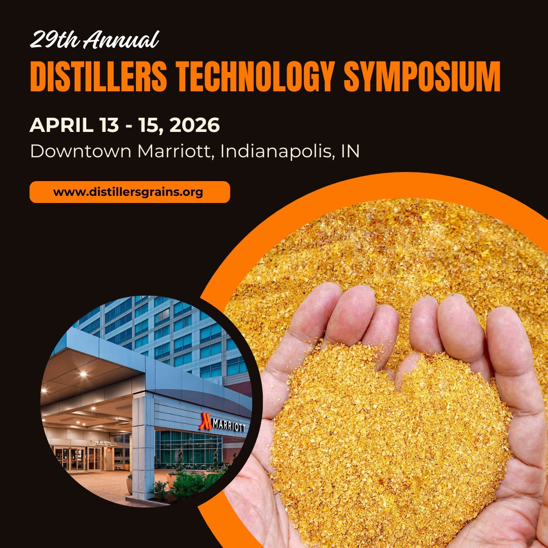 DistillersGrain's tweet photo. Hotel Room Block ends Monday, March 16th for the 29th Annual Distillers Technology Symposium at the Downtown Indianapolis Marriott!

📅 April 13 - 15, 2026
📍 Indianapolis, IN

👉 View Agenda &amp; Register NOW: https://t.co/5kSIwiNMP1

#distillersgrains #distillerssymposium https://t.co/l3v48mUjnt