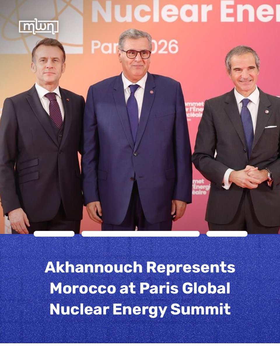 MoroccoWNews's tweet image. #Morocco’s Head of Government Aziz Akhannouch represented Mohammed VI at the Global Nuclear Energy #Summit in Paris. 

The event gathered world leaders and energy stakeholders to discuss the role of civil #nuclear power in strengthening energy security and supporting the global